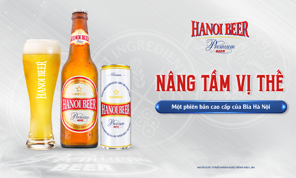 Bia Hanoi Premium mang dư vị thuần khiết của dòng bia lager