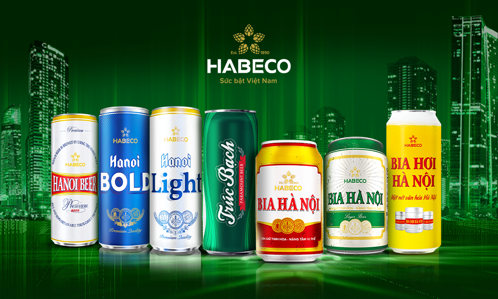 Các dòng bia của HABECO có nồng độ cồn từ 4% - 5,1%