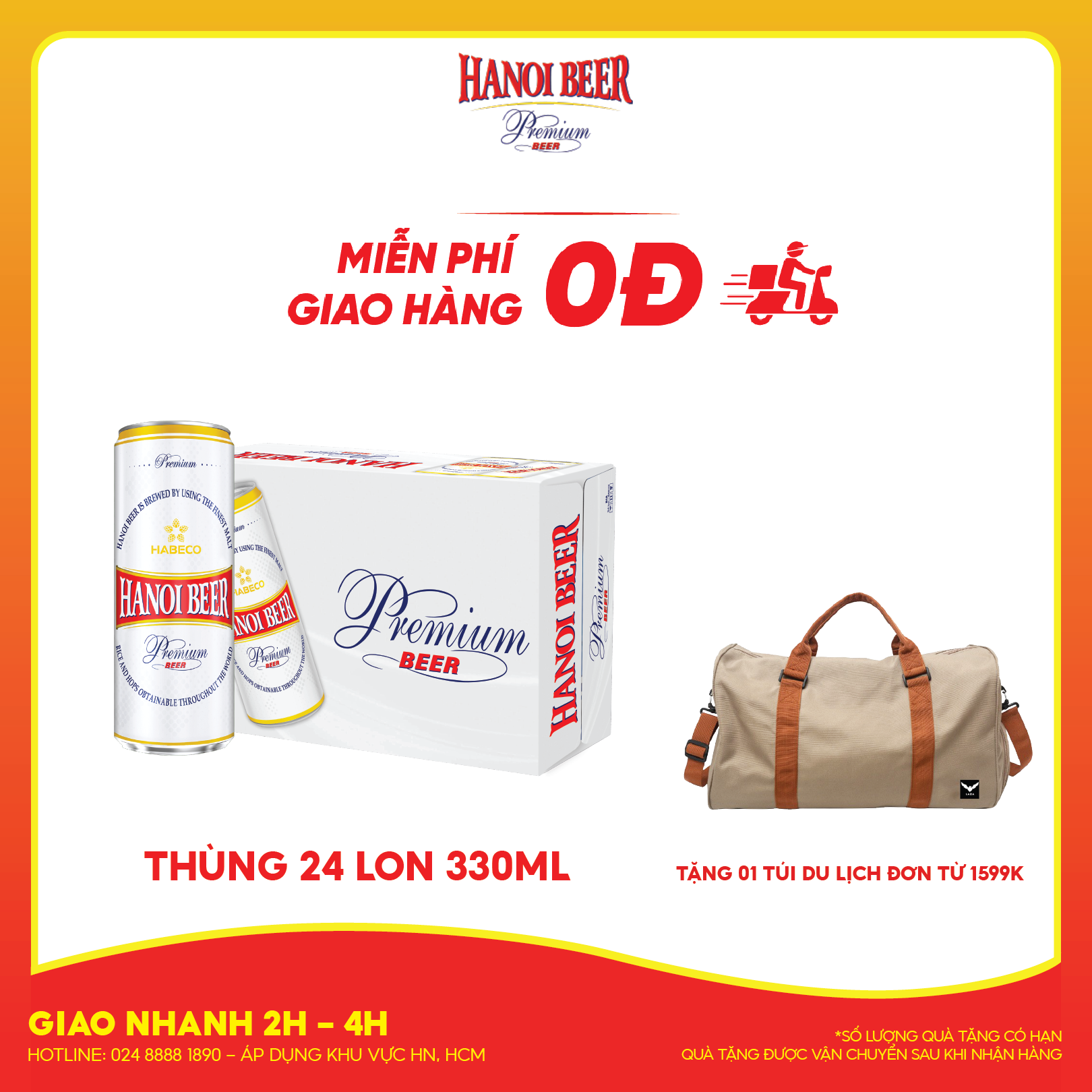 Bia Hanoi Premium Th Ng Lon Ml Habeco