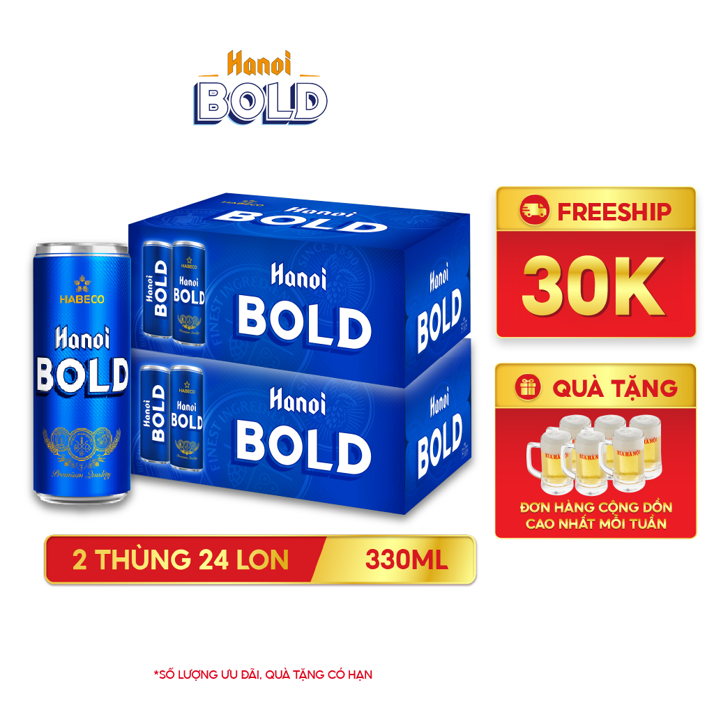 Combo Th Ng Bia Hanoi Bold Th Ng Lon Ml Habeco