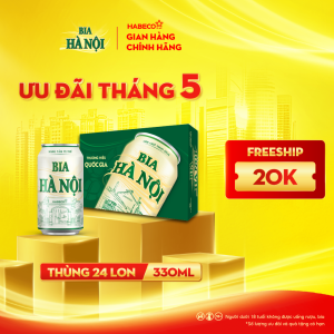 Bia Hà Nội Nhãn Xanh - Thùng 24 lon 330ml