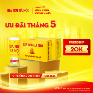 Combo 2 thùng Bia Hơi Hà Nội – Thùng 24 lon 500ml