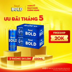 Combo 2 thùng Bia Hanoi BOLD – Thùng 24 lon 330ml