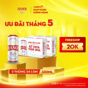 COMBO 2 Thùng 24 lon Bia Hanoi Premium – HABECO (330ml/lon)