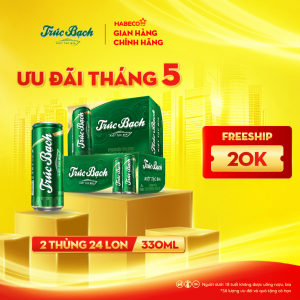 Combo 2 Thùng Bia Trúc Bạch - Thùng 24 lon 330ml