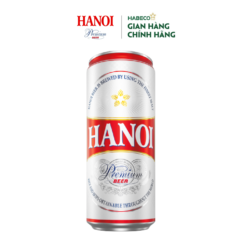 Bia Hanoi Premium Thùng 24 Lon 330ml Habeco