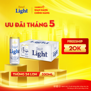 Bia Hanoi Light – Thùng 24 lon 330ml