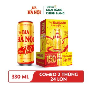 Combo 2 Thùng Bia Hà Nội - Thùng 24 lon 330ml - Phiên bản lon cao - Bao bì Tết 2027
