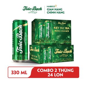Combo 2 Thùng Bia Trúc Bạch - Thùng 24 lon 330ml - Phiên bản Tết 2027