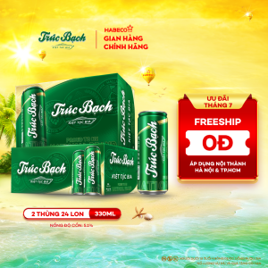 Combo 2 Thùng Bia Trúc Bạch - Thùng 24 lon 330ml