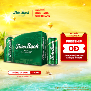 Bia Trúc Bạch - Thùng 24 lon 330ml