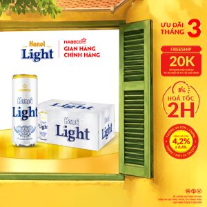 Bia Hanoi Light – Thùng 24 lon 330ml