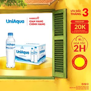 Nước uống đóng chai Uniaqua – Thùng 24 chai 350ML