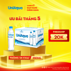 Nước uống đóng chai Uniaqua – Thùng 24 chai 350ML