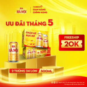 Combo 2 Thùng Bia Hà Nội - Thùng 24 lon 330ml - Khuyến mại hè 2025