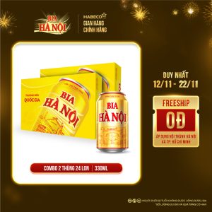 Combo 2 Thùng Bia Hà Nội - Thùng 24 lon 330ml