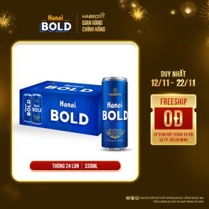 Bia Hanoi BOLD – Thùng 24 lon 330ml