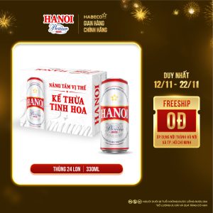 Bia Hanoi Premium - Thùng 24 lon 330ml