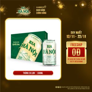 Bia Hà Nội Nhãn Xanh - Thùng 24 lon 330ml