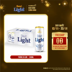 Bia Hanoi Light – Thùng 24 lon 330ml