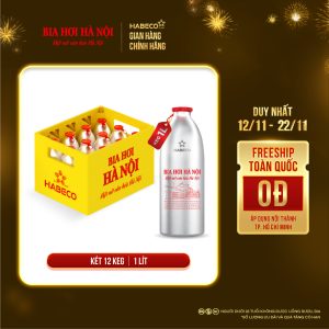 [GIAO KHU VỰC TP.HCM] Bia Hơi Hà Nội Keg 1L - Két 12 keg 1 lít/keg