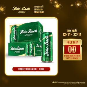 Combo 2 Thùng Bia Trúc Bạch - Thùng 24 lon 330ml