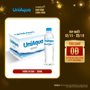 Nước uống đóng chai Uniaqua – Thùng 24 chai 350ML