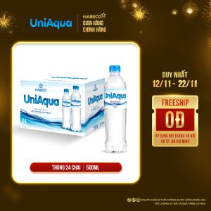 Nước uống đóng chai Uniaqua - Thùng 24 chai 500ml