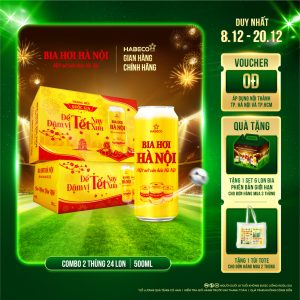 Combo 2 thùng Bia Hơi Hà Nội – Thùng 24 lon 500ml - Phiên bản Tết 2026