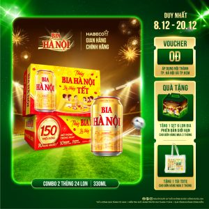 Combo 2 Thùng Bia Hà Nội - Thùng 24 lon 330ml - Phiên bản Tết 2026