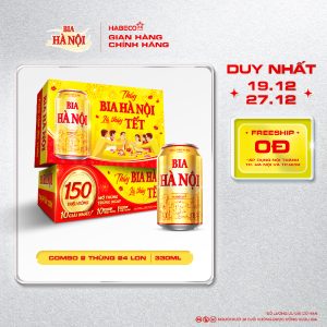 Combo 2 Thùng Bia Hà Nội - Thùng 24 lon 330ml - Phiên bản Tết 2026