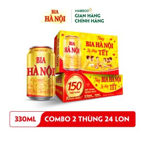 Combo 2 Thùng Bia Hà Nội - Thùng 24 lon 330ml - Phiên bản Tết 2026
