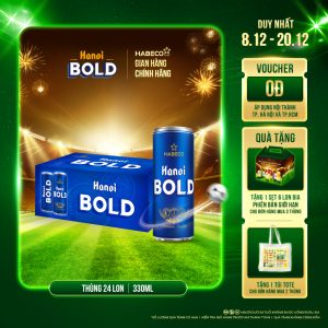 Bia Hanoi BOLD – Thùng 24 lon 330ml