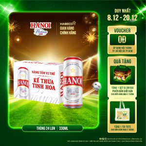 Bia Hanoi Premium - Thùng 24 lon 330ml