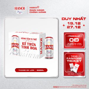 Bia Hanoi Premium - Thùng 24 lon 330ml