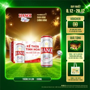 Bia Hanoi Premium - Thùng 24 lon 330ml - Phiên bản Tết 2026