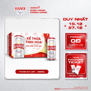 Bia Hanoi Premium - Thùng 24 lon 330ml - Phiên bản Tết 2026