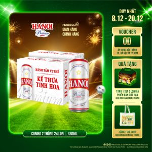 COMBO 2 Thùng 24 lon Bia Hanoi Premium – HABECO (330ml/lon)