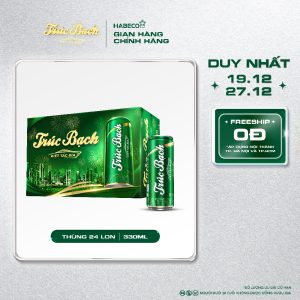 Bia Trúc Bạch - Thùng 24 lon 330ml - Phiên bản Tết 2026
