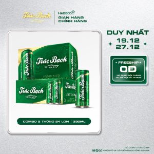 Combo 2 Thùng Bia Trúc Bạch - Thùng 24 lon 330ml