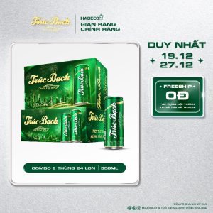 Combo 2 Thùng Bia Trúc Bạch - Thùng 24 lon 330ml - Phiên bản Tết 2026