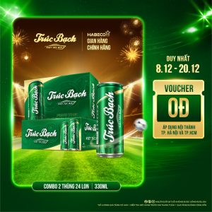 Combo 2 Thùng Bia Trúc Bạch - Thùng 24 lon 330ml