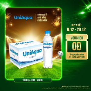 Nước uống đóng chai Uniaqua – Thùng 24 chai 350ML