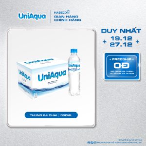 Nước uống đóng chai Uniaqua – Thùng 24 chai 350ML