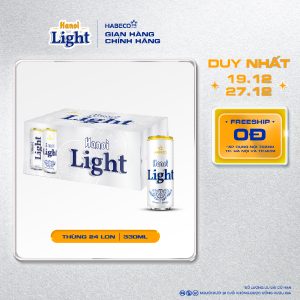 Bia Hanoi Light – Thùng 24 lon 330ml