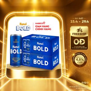 Combo 2 thùng Bia Hanoi BOLD – Thùng 24 lon 330ml
