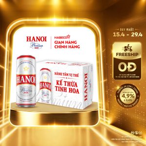 Bia Hanoi Premium - Thùng 24 lon 330ml