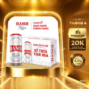 Bia Hanoi Premium - Thùng 24 lon 330ml