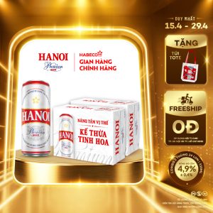 COMBO 2 Thùng 24 lon Bia Hanoi Premium – HABECO (330ml/lon)