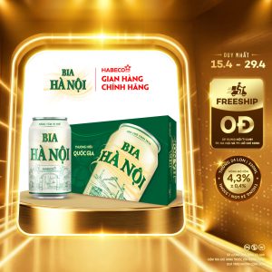 Bia Hà Nội Nhãn Xanh - Thùng 24 lon 330ml